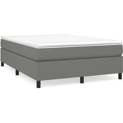 vidaXL Dunkelgraues Bett mit Federkernmatratze - Bett vidaXL Dunkelgraues Bett mit Federkernmatratze - Bett