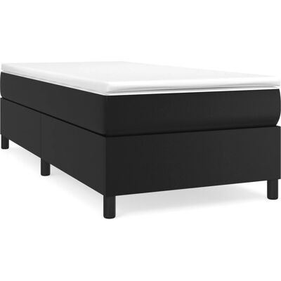 VidaXL Schwarzes Einzelbett mit Matratze - Bett VidaXL Schwarzes Einzelbett mit Matratze - Bett