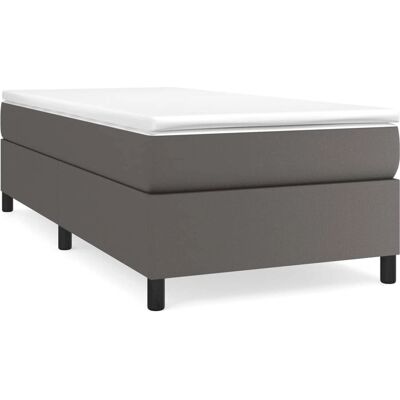 vidaXL Grau Bett mit Taschenfederkernmatratze - Bett vidaXL Grau Bett mit Taschenfederkernmatratze - Bett