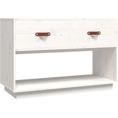 vidaXL 821523 Meuble TV en pin blanc - Console TV - Publicité vidaXL 821523 Meuble TV en pin blanc - Console TV - Publicité