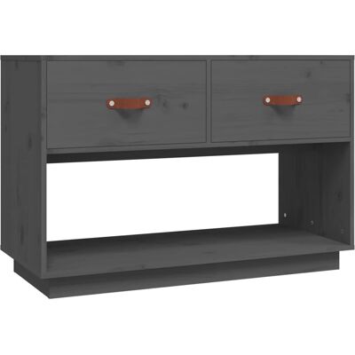vidaXL 821524 Grauer Massivholz Kiefer TV-Schrank - TV-Möbel vidaXL 821524 Grauer Massivholz Kiefer TV-Schrank - TV-Möbel
