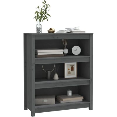 vidaXL Bibliothèque Grise 80x35x97 cm Bois de pin massif - Bibliothèque - Publicité vidaXL Bibliothèque Grise 80x35x97 cm Bois de pin massif - Bibliothèque - Publicité
