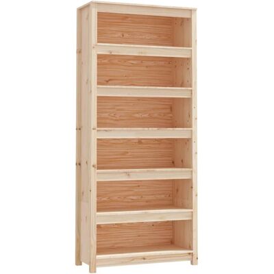 vidaXL Bücherregal - 80x35x183 cm Massives Kiefernholz vidaXL Bücherregal - 80x35x183 cm Massives Kiefernholz