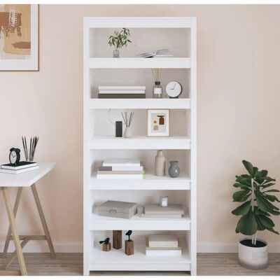 vidaXL Massives Kiefernholz Bücherregal - Modernes Design - 80x35x183 cm vidaXL Massives Kiefernholz Bücherregal - Modernes Design - 80x35x183 cm