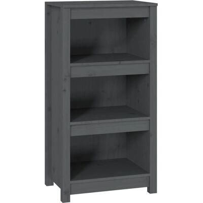 vidaXL 821716 Graue Massiv-Kiefernholz-Bücherregal - Bücherregal vidaXL 821716 Graue Massiv-Kiefernholz-Bücherregal - Bücherregal