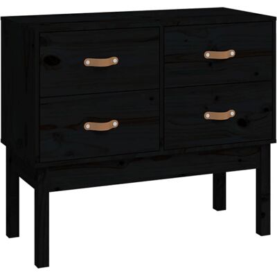 vidaXL 821743 Console en pin massif noire - Buffet - Publicité vidaXL 821743 Console en pin massif noire - Buffet - Publicité