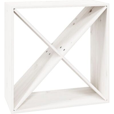 vidaXL Weißer Weinschrank 62x25x62 cm Massives Kiefernholz vidaXL Weißer Weinschrank 62x25x62 cm Massives Kiefernholz