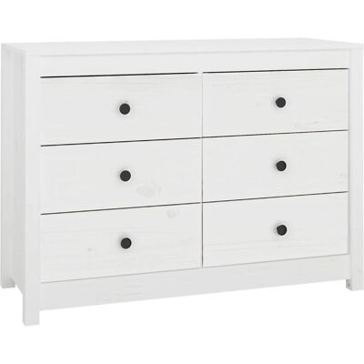 vidaXL Hvid Massivt Furutrappe - Sidebord med Opbevaringsplads vidaXL Hvid Massivt Furutrappe - Sidebord med Opbevaringsplads