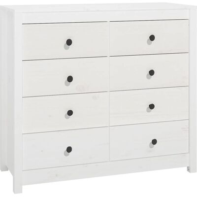 vidaXL White Pine Side Cabinet - Side Table Storage vidaXL White Pine Side Cabinet - Side Table Storage