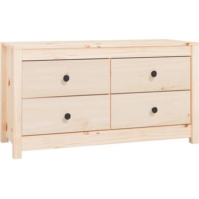 Armario lateral de madera de pino maciza vidaXL - Marrón 100x40x54 cm Armario lateral de madera de pino maciza vidaXL - Marrón 100x40x54 cm