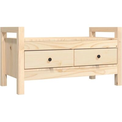 vidaXL Indoor Bank - Rustik aus massiver Kiefer - 80x40x43 cm - Holzbank vidaXL Indoor Bank - Rustik aus massiver Kiefer - 80x40x43 cm - Holzbank