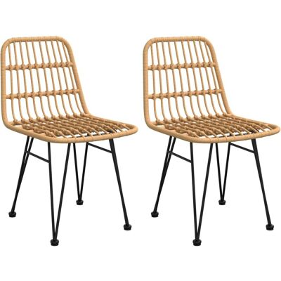 vidaXL 319428 Outdoor Stoel - UV-bestendig PE Rattan Staal Tuinmeubilair vidaXL 319428 Outdoor Stoel - UV-bestendig PE Rattan Staal Tuinmeubilair