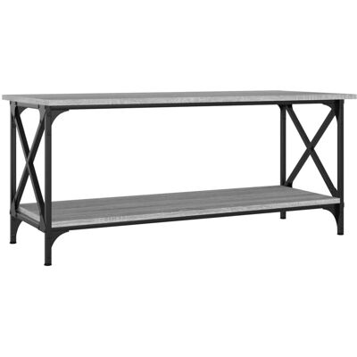 vidaXL Graues Sonoma Couchtisch Bauen Holz Eisen - Couchtisch vidaXL Graues Sonoma Couchtisch Bauen Holz Eisen - Couchtisch