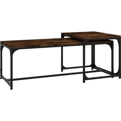 vidaXL 823339 Rauch-Eiche Kaffeetisch - Beistell-/Endtisch vidaXL 823339 Rauch-Eiche Kaffeetisch - Beistell-/Endtisch