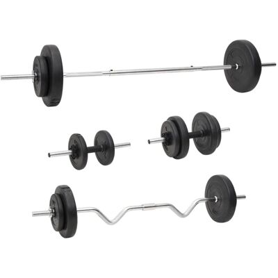 vidaXL Stang- og håndvægtssæt 60 kg - Stænger og håndvægte med vægte vidaXL Stang- og håndvægtssæt 60 kg - Stænger og håndvægte med vægte