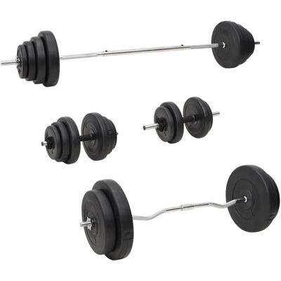 vidaXL Halterset met gewichten - 120 kg vidaXL Halterset met gewichten - 120 kg