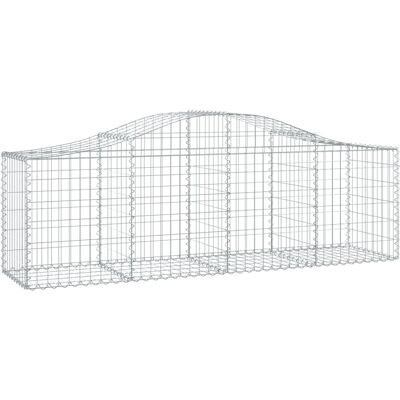 vidaXL Gebogener Gabionenkorb - 6 Stück, 200x50x60/80 cm, Verzinkter Stahl vidaXL Gebogener Gabionenkorb - 6 Stück, 200x50x60/80 cm, Verzinkter Stahl