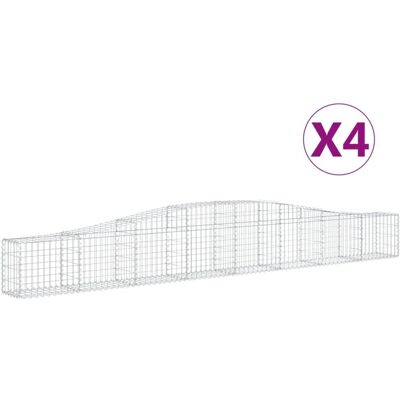vidaXL Gartengabionen 4er Set - 400x30x40/60 cm vidaXL Gartengabionen 4er Set - 400x30x40/60 cm
