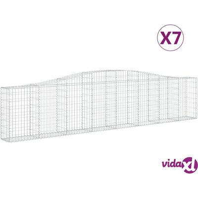vidaXL Bogenförmige Gabionen 7 Stück - Gartendekoration vidaXL Bogenförmige Gabionen 7 Stück - Gartendekoration