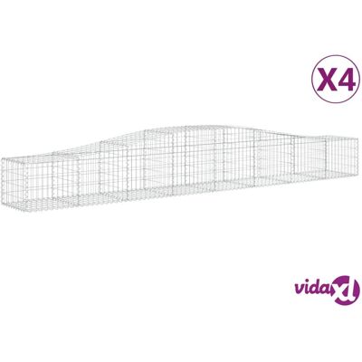 Panier de gabion arqué vidaXL - 4 pcs, 400x50x40/60 cm, Fer Zincé - Publicité Panier de gabion arqué vidaXL - 4 pcs, 400x50x40/60 cm, Fer Zincé - Publicité