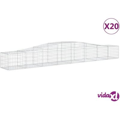 vidaXL Bogenförmige Gabionen 20 Stück - Gartendekoration vidaXL Bogenförmige Gabionen 20 Stück - Gartendekoration
