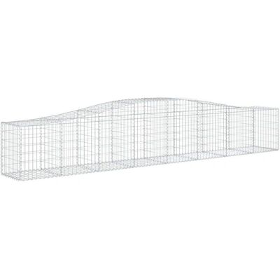 vidaXL Gewölbte Gabionenkörbe 7 Stück 400x50x60/80 cm Verzinkter Stahl vidaXL Gewölbte Gabionenkörbe 7 Stück 400x50x60/80 cm Verzinkter Stahl