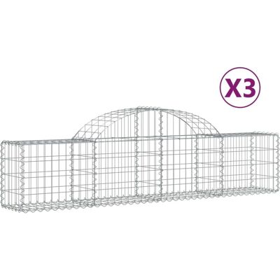 vidaXL Bogen Gabionen 3 Stück - Garten Dekorative Stützmauer vidaXL Bogen Gabionen 3 Stück - Garten Dekorative Stützmauer