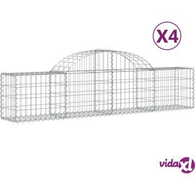 vidaXL Bogenförmige Gabionen 4 stk - Gartensperre vidaXL Bogenförmige Gabionen 4 stk - Gartensperre