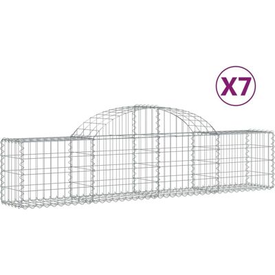 vidaXL Gewölbte Gabionen 7 Stk - Gartendekoration vidaXL Gewölbte Gabionen 7 Stk - Gartendekoration