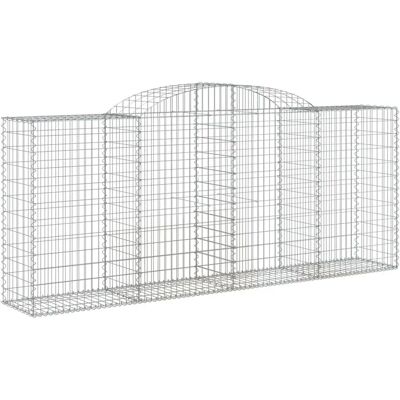 vidaXL Gewölbte Gabionen 2 Stück 300x50x120/140 cm Verzinktes Eisen - Gabionenkorb vidaXL Gewölbte Gabionen 2 Stück 300x50x120/140 cm Verzinktes Eisen - Gabionenkorb