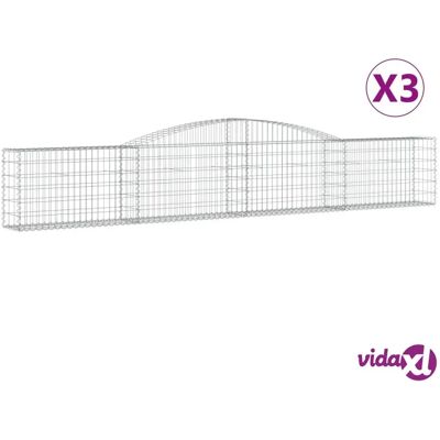 vidaXL Bogen-Gabionen-Set - 3 Stück vidaXL Bogen-Gabionen-Set - 3 Stück