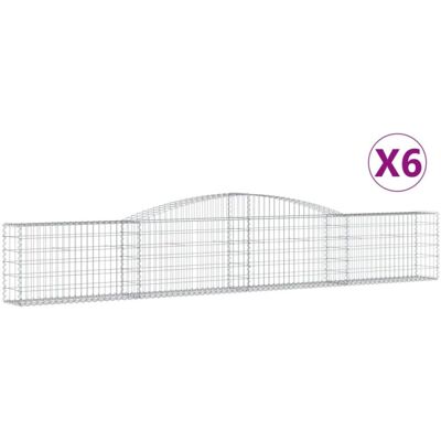 vidaXL Arched Gabionen 6 Stück - Gartendekoration vidaXL Arched Gabionen 6 Stück - Gartendekoration