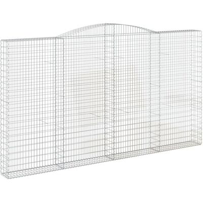 vidaXL Bogenförmige Gabionen 4 Stück Silber - Gartenmauer vidaXL Bogenförmige Gabionen 4 Stück Silber - Gartenmauer