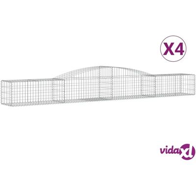 vidaXL Bogen-Gabionen 4 Stück - Gartendekoration und Sichtschutz vidaXL Bogen-Gabionen 4 Stück - Gartendekoration und Sichtschutz