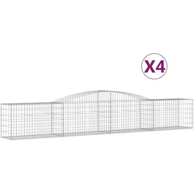 vidaXL Gebogene Gabionen 4 Stück - Garten Dekowände vidaXL Gebogene Gabionen 4 Stück - Garten Dekowände