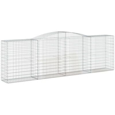 vidaXL Spitzbogengabionen 2 Stk 400x50x120/140 cm Verzinkt vidaXL Spitzbogengabionen 2 Stk 400x50x120/140 cm Verzinkt
