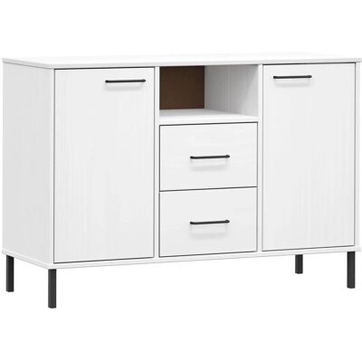 vidaXL OSLO Weißes Massivholzmöbel - Wohnzimmer Sideboard vidaXL OSLO Weißes Massivholzmöbel - Wohnzimmer Sideboard