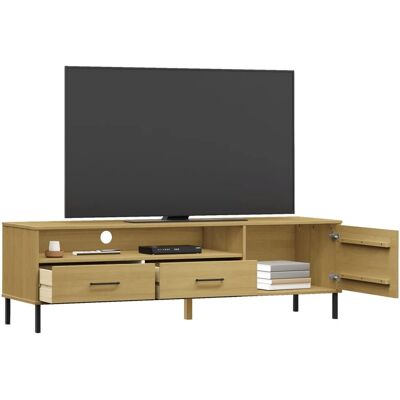 vidaXL Massivholz Kiefer TV-Schrank - Metallbeine - OSLO - Fernsehtisch vidaXL Massivholz Kiefer TV-Schrank - Metallbeine - OSLO - Fernsehtisch