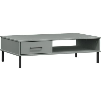 vidaXL OSLO Grauer Massivholz Kaffeetisch - Couchtisch vidaXL OSLO Grauer Massivholz Kaffeetisch - Couchtisch