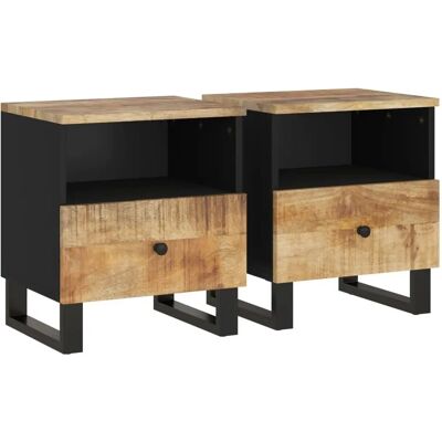 vidaXL 350649 Nachttisch - 2 Stück - Helles Holz - Nachttisch vidaXL 350649 Nachttisch - 2 Stück - Helles Holz - Nachttisch