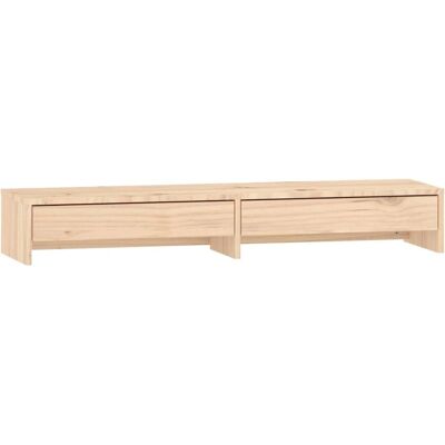Support pour moniteur en bois massif de pin vidaXL 100x27x15 cm - Support moniteur - Publicité Support pour moniteur en bois massif de pin vidaXL 100x27x15 cm - Support moniteur - Publicité