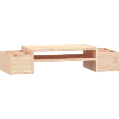 Support pour moniteur en bois vidaXL - 70x27,5x15 cm - Publicité Support pour moniteur en bois vidaXL - 70x27,5x15 cm - Publicité