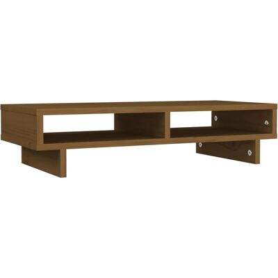 vidaXL miodowa brązowa półka na monitor - Stabilna i stylowa vidaXL miodowa brązowa półka na monitor - Stabilna i stylowa