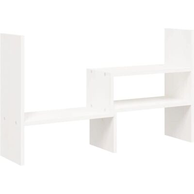 Supporte moniteur en bois blanc vidaXL - 39-72cm, Stable et Réglable - Publicité Supporte moniteur en bois blanc vidaXL - 39-72cm, Stable et Réglable - Publicité