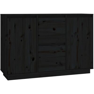 vidaXL 814313 Schwarzes Kiefernholz Sideboard - Sideboard vidaXL 814313 Schwarzes Kiefernholz Sideboard - Sideboard
