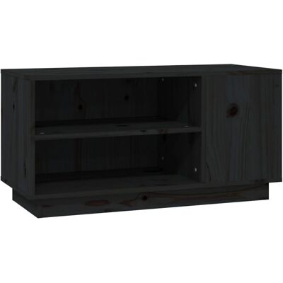 vidaXL 814408 Schwarzes Kiefern TV-Schrank - Fernsehschrank vidaXL 814408 Schwarzes Kiefern TV-Schrank - Fernsehschrank