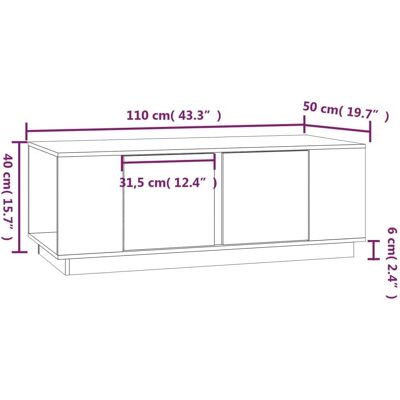 vidaXL Massives Kiefernholz Couchtisch - Rustik Stil vidaXL Massives Kiefernholz Couchtisch - Rustik Stil
