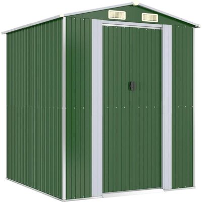 vidaXL Garden Shed Green 192x191x223 cm Galvanised Steel vidaXL Garden Shed Green 192x191x223 cm Galvanised Steel