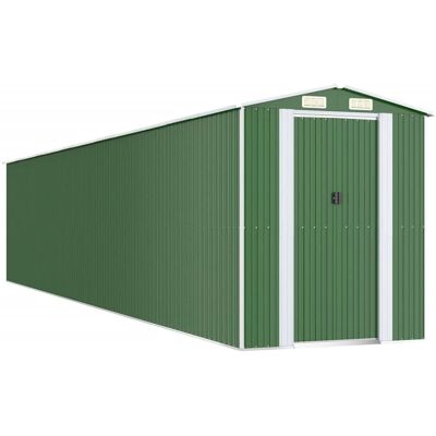 Cobertizo de jardín verde vidaXL 192x1021x223 cm Acero galvanizado - Cobertizo de jardín Cobertizo de jardín verde vidaXL 192x1021x223 cm Acero galvanizado - Cobertizo de jardín