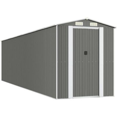 vidaXL Abri de jardin gris clair 192x772x223 cm Acier galvanisé - Abri de jardin - Publicité vidaXL Abri de jardin gris clair 192x772x223 cm Acier galvanisé - Abri de jardin - Publicité